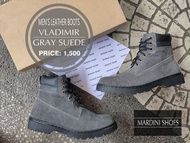 Mardini Shoes-Marikina Men's Leather Boots Vladimir GRAY SUEDE