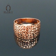 Original Ready Stock European Jewelry Russia 585 Purple Gold Ring 14K Rose Gold Fashion Trend New St