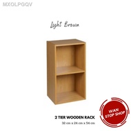【New stock】∏✹▣2 Tingkat Rak Buku Kayu, 2 Tier Wooden Book Rack, Wooden Rack, Rak Kayu (READY STOCK)