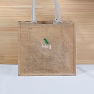 【Q-cute】袋子系列-黃麻袋A4-可愛圖案-加字/客製化