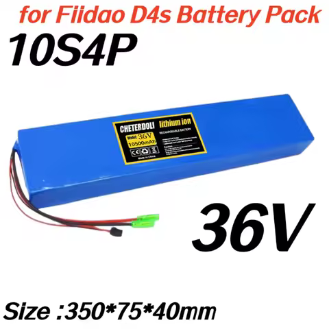 36V 10500mAh Rechargeable 18650 Lithium Ion Battery for 250W 350W Motor Kit Compatible with Fiido D4