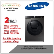 SAMSUNG WW10T754DBX/SP QUICKDRIVE 10.5KG FRONT LOAD 4 TICKS - 2 YEARS LOCAL MANUFACTURER WARRANTY