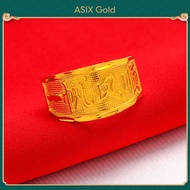 ASIX GOLD แหวนผู้ชายทอง 24K แหวนผู้ชายเท่ แหวนโชคดี ไม่ดำ ไม่ลอก