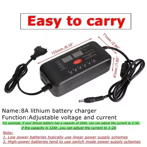 150W 3V-60V 8A Power Adapter Charger With Display Screen Adjustable Charger 2.8V 14V 28V 36V 48V 56V