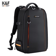 K&amp;F CONCEPT Camera Backpack Waterproof Camera Bag 18L Large Capacity Camera Case with 15.6 In Laptop Compartment Tripod Holder for Women Men Photographer