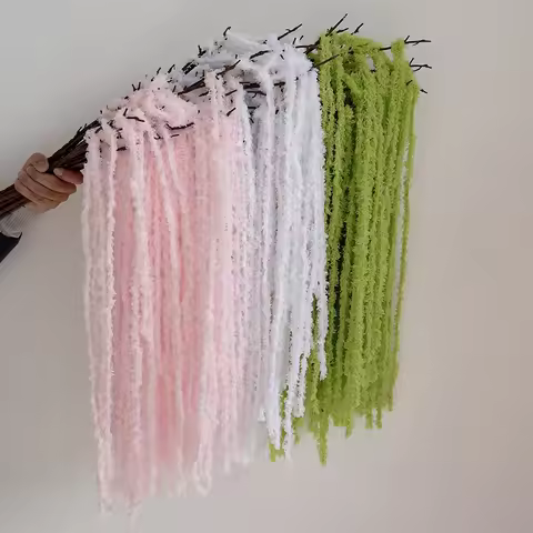 Eternal Preserved Amaranthus Red Millet Lover Tears Hanging Spike Real Dried Plants Wedding Decorati