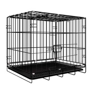 Foldable Dog Cage Pet Cage with Poop Tray Heavy Duty Dog cat cage crates