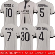 Ready Stock◎ BHS 2022-2023 Paris Saint-Germain PSG Away Football Jersey Marquinhos Messi Mbappe Ramos Neymar Tee Player Version BSH
