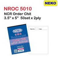 3.5" x 5" NCR Restaurant Order Chit Book 50set x 2ply ( 10book/pack )