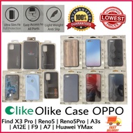 Olike Case For OPPO A12e A3s Reno5 Reno5Pro FindX3Pro F9 A7 Huawei Ymax Flip Case Original Case Oppo Full Tempered Glass