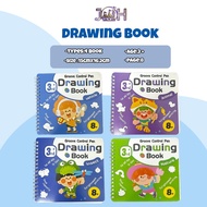 4 Book/Set (Free Pens)Magic Writing Magic Drawing Book Set Drawing Board Tracing Book for Kids
