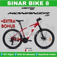 promo cuci gudang Sepeda Gunung MTB UNITED MONANZA Ukuran 26 Inch 24 Speed Rem Cakram