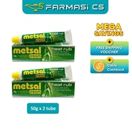 Metsal Cream Heat Rub 50g x 2 Tubes (TWIN) EXP:10/2027 [ FARMASI CS ]