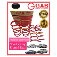 100% ORIGINAL GAB HONDA ACCORD SDA TAO T2A SM4 SV4 STREAM SMA RN6 ODYSSEY RB1 RB3 SPORT COIL SPRING FRONT &amp; REAR 1SET