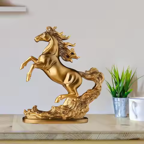 Horse Statue Centerpiece Desktop Decoration Artwork Animal Sculpture for Shelf