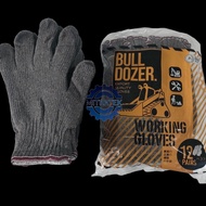 CODE E83G Thick Fabric Gloves 5 Threads Gray Bulldozer Brand work gloves 1 dozen 12 pairs