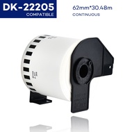 1Roll DK-22205 Compatible for Brother Label Printer DK-22205 DK 2205 DK 205 Continuous Labels for QL