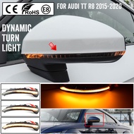 2pcs Dynamic LED Turn Signal Light For Audi TT TTRS 2016 -2018 Side Rear View Mirror Blinker water f