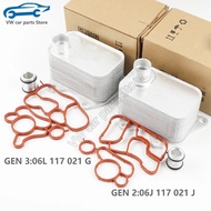 OEM 06J117021J 06L117021G Engine Aluminum Oil Cooler For VW Jetta Amarok Passat Golf CC Audi A4 A5 T