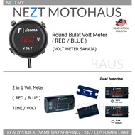 Volt Meter Round Bulat / 2in1 Volt+Time / 3in1 Y15 RS150 RFS VF3 R25 R15 Z8 Z9 Pulsar
