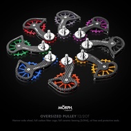 MORPH COMPONENTS FULL CERAMIC OVERSIZED PULLEY WHEEL SYSTEM 12/20T OPWS CARBON FIBER CAGES
