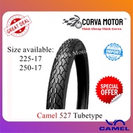 Corva Motor Tayar Camel Tiub Motosikal Murah Camel Cm-527 225-17 2.25-17 250-17 2.50-17 Bunga Sotong