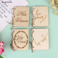 [Brightbiu] 2PCS Wedding Vow Books Wedding Vow Notebook Creative Sturdy Kraft Paper Handbook Boutiqu