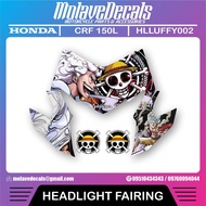 Honda CRF 150L Headlight Decals Luffy Gear 5