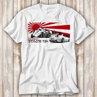 Skyline R34 R35 JDM Red Flag White Fuji Limited Edition T Shirt Funny Movie Gift Music Meme Summer C