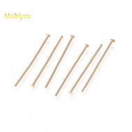 200pcs 304 Stainless Steel Flat Head Pins golden Plated 22x0.6mm 22 Gauge Head: 1.4mm