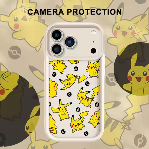 Anime Pokemon Pikachu Phone Cover Case for iPhone 17 Pro Max 15 Plus 13 11 14 Air 17e 16 12 Pro