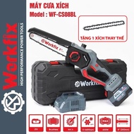 [KÈM XÍCH THAY THẾ] Máy Cưa Xích Pin WORKFIX WF-CS08BL Công Suất 600w Chiều Dài Lam Xích 8 inch Khôn