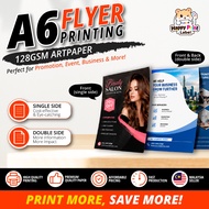 A6 Flyer Colour Printing 128gsm Artpaper | Single / Double Sided | Fast Print Malaysia