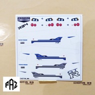 Nissan skyline R34 Zamac hotwheels Diecast Decal