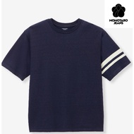 MOMOTARO JEANS YARN DYED TEE - DISCHARGE PRINT YARN DYED S/S POCKET TEE - INDIGO