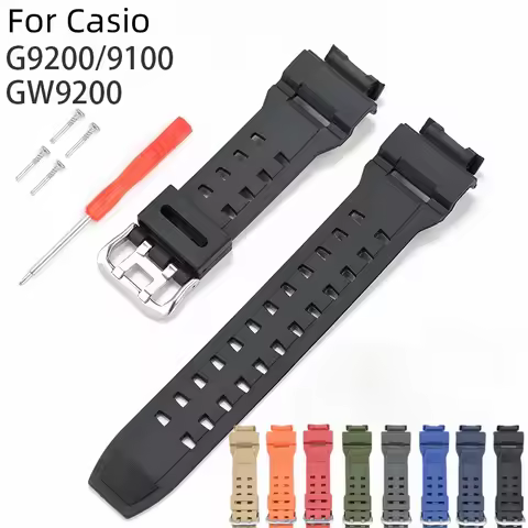 Waterproof Resin Watch Strap For Casio G-SHOCK G9200 GW9200 GW9101 GW9102 GW9110 GW9125 Men Women Si