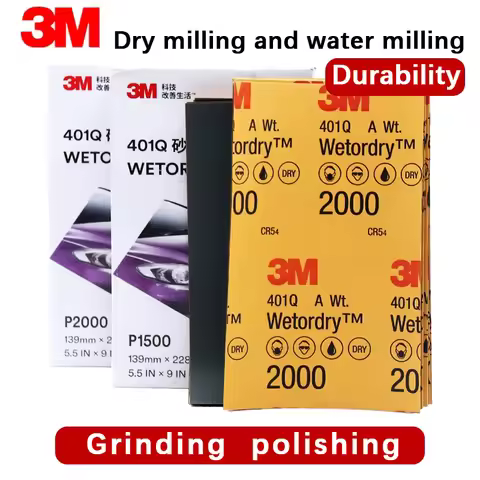 3M 401Q Car Detailing Water Sandpaper 3m Sandpaper 1500 grit 2000 grit 2500 grit Sanding Paint Scrat