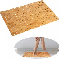Cross-Border Bathroom Thickened Bamboo Anti-Slip Mat Bamboo Mat Foot Mat Bamboo Bathroom Bamboo Wove