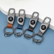 Alloy+Leather Car Keychain Ornaments Gifts Keyring Key chain For Porsche Panamera Cayenne 911 Taycan
