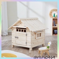 Solid wood outdoor dog house rain proof and sunscreen thickened dog house dog house cat house cat house pet house