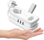 Rắc cắm Châu Âu Ổ cắm điện dài Du Lịch Ổ cắm điện xoay chiều với cổng USB dây nối regletas de enchuf