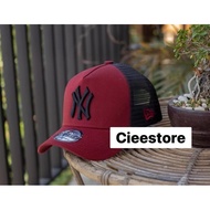 Baseball Cap Mlb Ny Trucker Original Red Maroon Caps #Gratisongkir #Sale #Discount