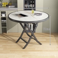 [IN STOCK]Folding Square Table Small Dining Table for Rental Room Simple Modern Foldable Table Portable Outdoor round Table Small