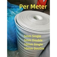(Per Meter) Insulation Foam Polyethylene PE Foam Wrap Heat Packaging White Width 100cm Single Double
