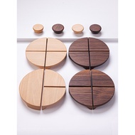 Semicircle Children's Room Wardrobe Handle Solid Wood Handle Log Cream Style Simple Drawer Cabinet W