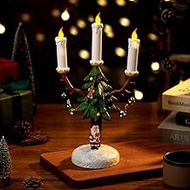 Luckit Christmas Tree Candles, Flameless Pillar Candles Flickering, Battery Operated LED Candle with