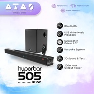 VF I Vinnfier Hyperbar 505 BTRW Sound Premium Karaoke Wireless Soundbar  Wireless Subwoofer 2.1 Kara