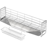【Direct from Japan】Yoshikawa 1306198 Dish Drainer Rack, Made in Japan, Slim, Width 3.9 x Depth 22.4 