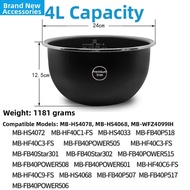 4L Inner Pot for Midea Rice Cooker Diang Fu 316 Stainless Steel Suitable for MB-HS4072/HS4068/FB40P5