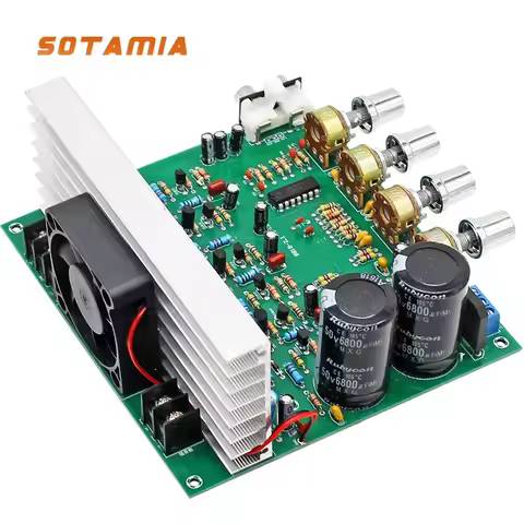 SOTAMIA HiFI Power Amplifier Board 5198 1941 Tube Subwoofer Amplifiers 80Wx2+150W 2.1 Audio Speaker 